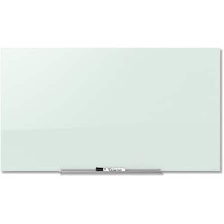 Easy-To-Organize 22 x 39 in. Glass InvisaMount White Board EA3186669